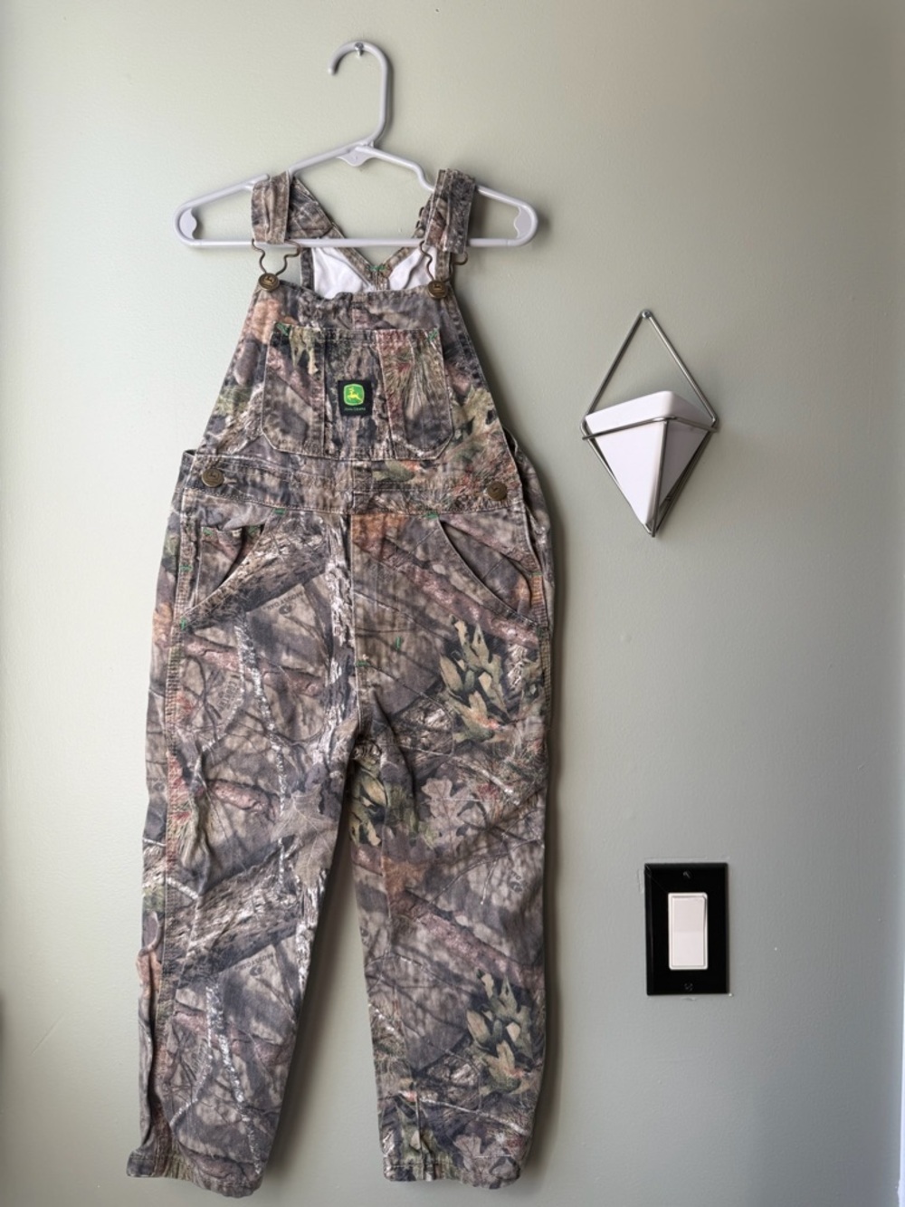 John Deere Camouflage Green, Brown and Tan Kids Overalls